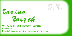 dorina noszek business card